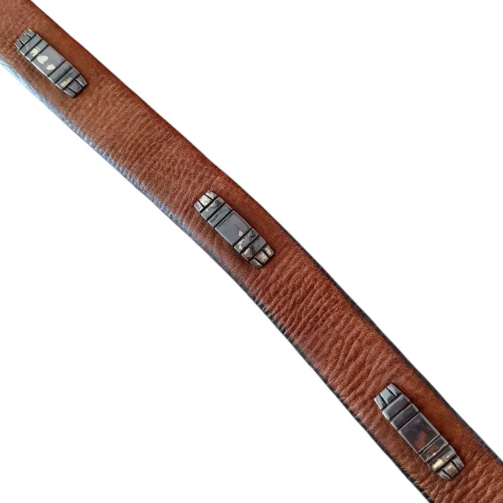 Trafalgar Women’s Brown Leather Belt Made in USA 31” Waist Unisex Patina U.S.A.